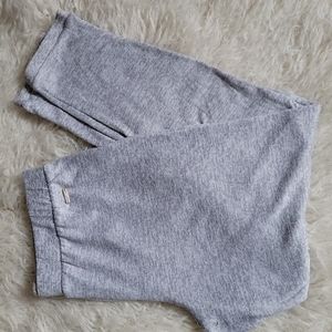 THALIA SODI Cropped Knit Loungewear Capri Joggers Heathered Gray Pull On